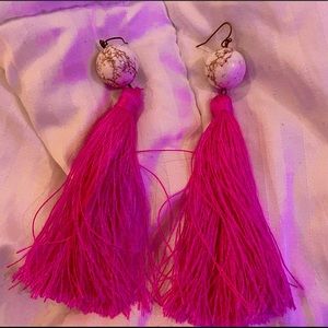 PINK HANGING EARRINGS